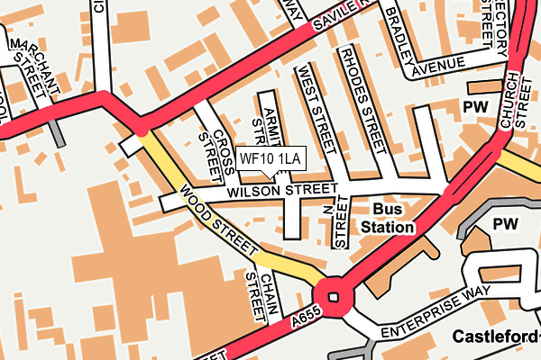 WF10 1LA map - OS OpenMap – Local (Ordnance Survey)