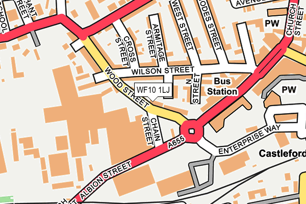 WF10 1LJ map - OS OpenMap – Local (Ordnance Survey)