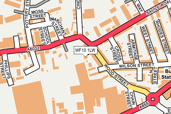 WF10 1LW map - OS OpenMap – Local (Ordnance Survey)