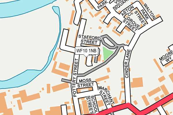 WF10 1NB map - OS OpenMap – Local (Ordnance Survey)