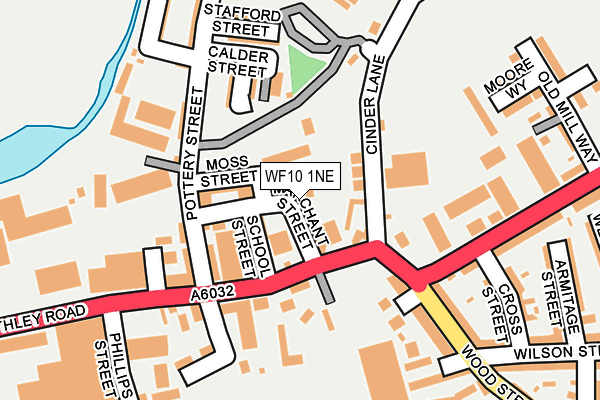 WF10 1NE map - OS OpenMap – Local (Ordnance Survey)