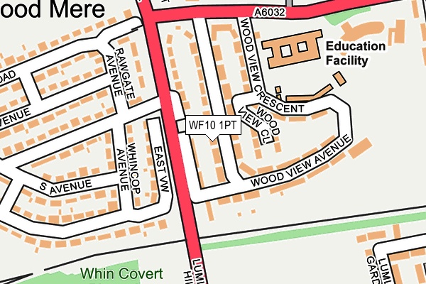 WF10 1PT map - OS OpenMap – Local (Ordnance Survey)