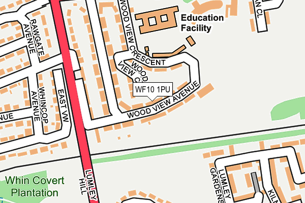 WF10 1PU map - OS OpenMap – Local (Ordnance Survey)