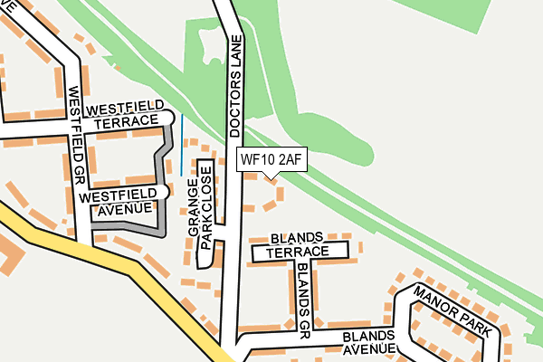 WF10 2AF map - OS OpenMap – Local (Ordnance Survey)