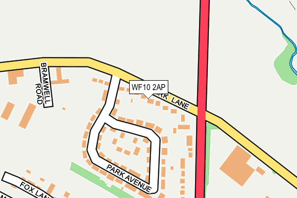 WF10 2AP map - OS OpenMap – Local (Ordnance Survey)