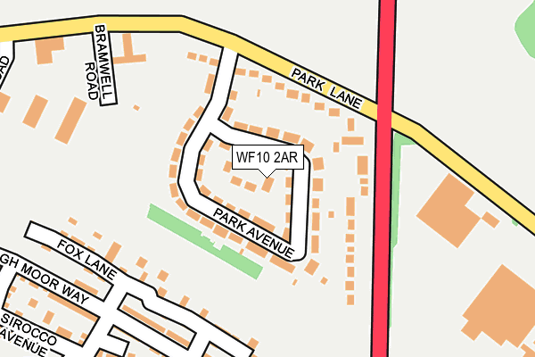 WF10 2AR map - OS OpenMap – Local (Ordnance Survey)