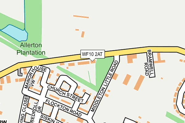WF10 2AT map - OS OpenMap – Local (Ordnance Survey)