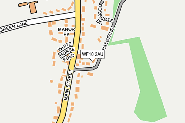 WF10 2AU map - OS OpenMap – Local (Ordnance Survey)