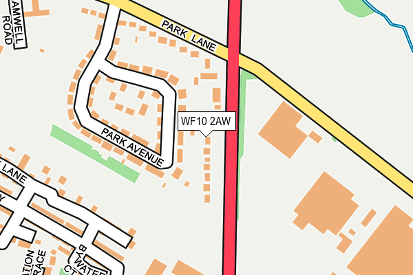 WF10 2AW map - OS OpenMap – Local (Ordnance Survey)