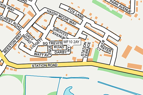 WF10 2AY map - OS OpenMap – Local (Ordnance Survey)