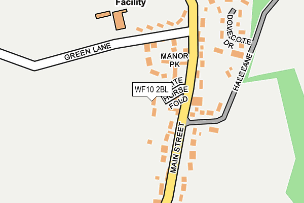 WF10 2BL map - OS OpenMap – Local (Ordnance Survey)