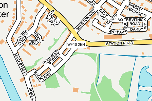 WF10 2BN map - OS OpenMap – Local (Ordnance Survey)
