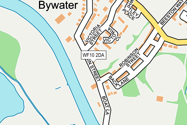 WF10 2DA map - OS OpenMap – Local (Ordnance Survey)
