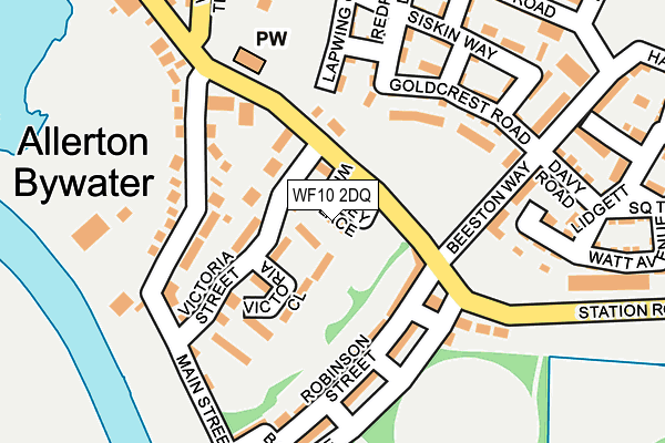 WF10 2DQ map - OS OpenMap – Local (Ordnance Survey)