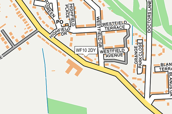 WF10 2DY map - OS OpenMap – Local (Ordnance Survey)