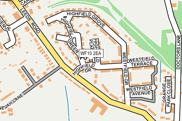 WF10 2EA map - OS OpenMap – Local (Ordnance Survey)