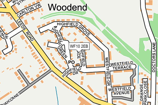 WF10 2EB map - OS OpenMap – Local (Ordnance Survey)
