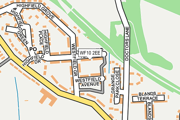 WF10 2EE map - OS OpenMap – Local (Ordnance Survey)