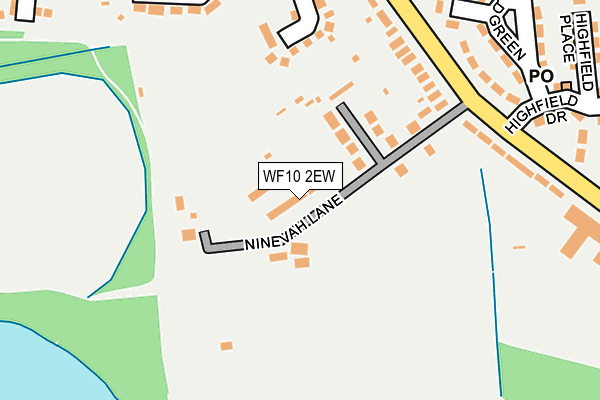 WF10 2EW map - OS OpenMap – Local (Ordnance Survey)