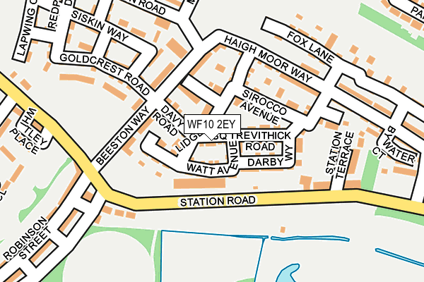 WF10 2EY map - OS OpenMap – Local (Ordnance Survey)