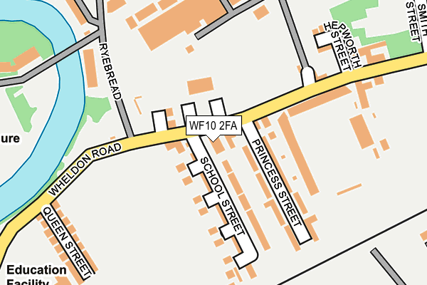 WF10 2FA map - OS OpenMap – Local (Ordnance Survey)