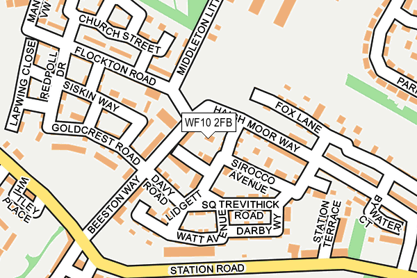 WF10 2FB map - OS OpenMap – Local (Ordnance Survey)