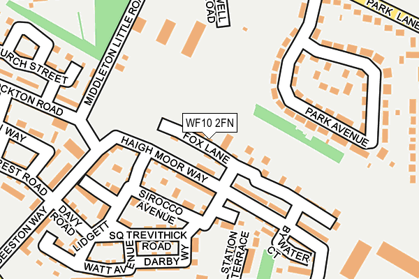 WF10 2FN map - OS OpenMap – Local (Ordnance Survey)