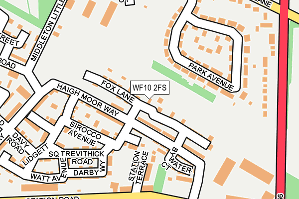 WF10 2FS map - OS OpenMap – Local (Ordnance Survey)