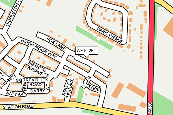 WF10 2FT map - OS OpenMap – Local (Ordnance Survey)