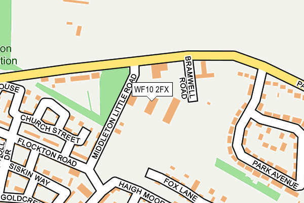 WF10 2FX map - OS OpenMap – Local (Ordnance Survey)