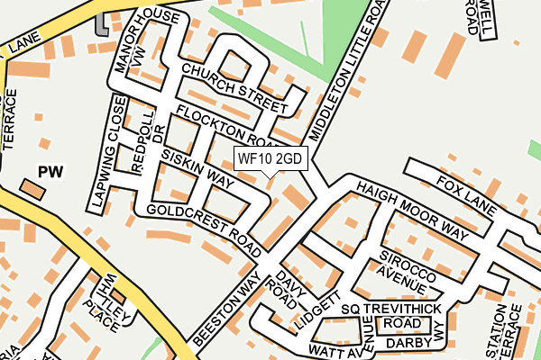 WF10 2GD map - OS OpenMap – Local (Ordnance Survey)