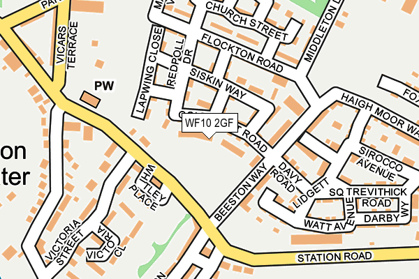 WF10 2GF map - OS OpenMap – Local (Ordnance Survey)