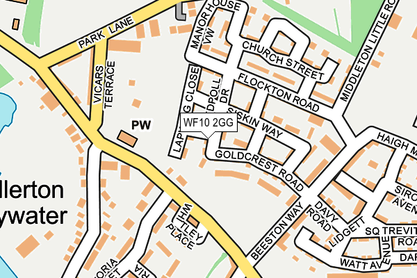 WF10 2GG map - OS OpenMap – Local (Ordnance Survey)