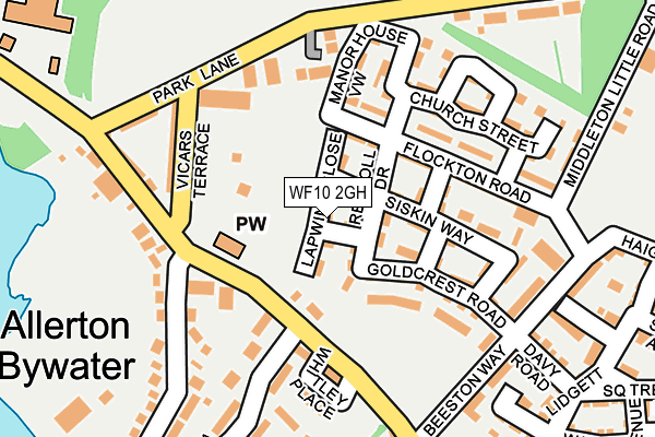 WF10 2GH map - OS OpenMap – Local (Ordnance Survey)