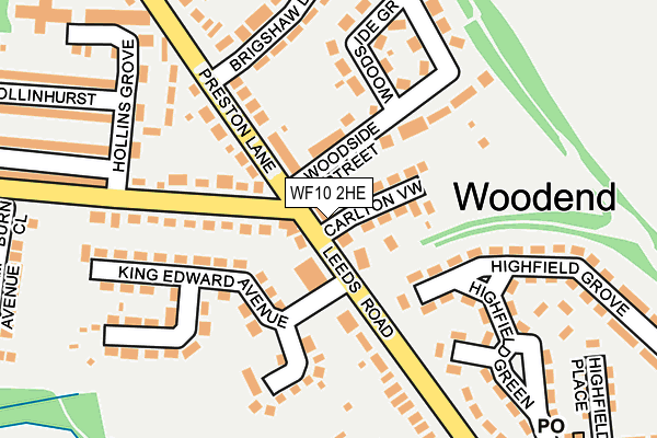 WF10 2HE map - OS OpenMap – Local (Ordnance Survey)