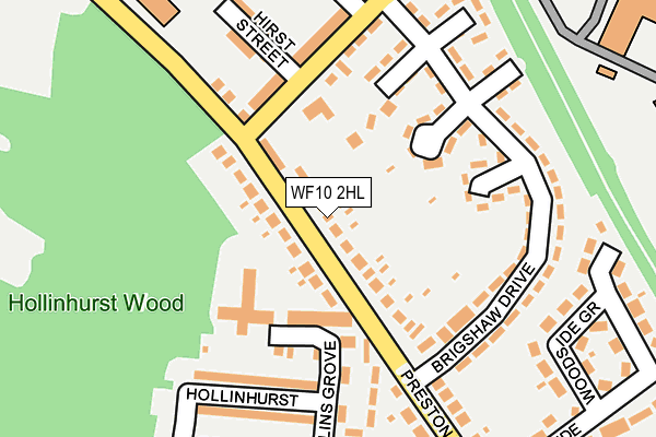 WF10 2HL map - OS OpenMap – Local (Ordnance Survey)