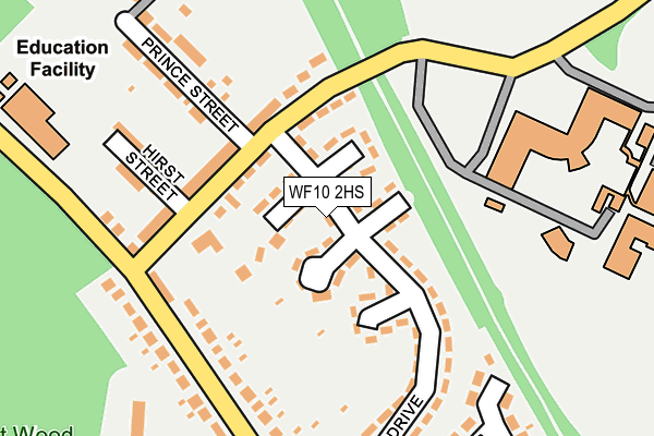 WF10 2HS map - OS OpenMap – Local (Ordnance Survey)