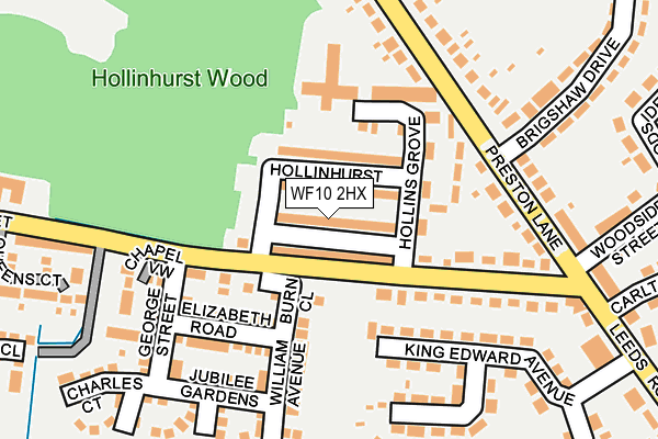 WF10 2HX map - OS OpenMap – Local (Ordnance Survey)