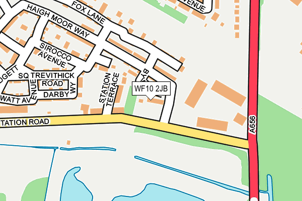 WF10 2JB map - OS OpenMap – Local (Ordnance Survey)