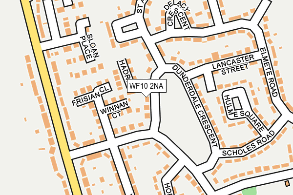 WF10 2NA map - OS OpenMap – Local (Ordnance Survey)