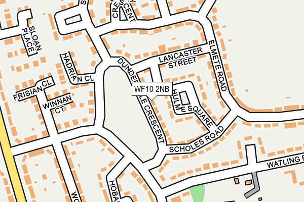 WF10 2NB map - OS OpenMap – Local (Ordnance Survey)
