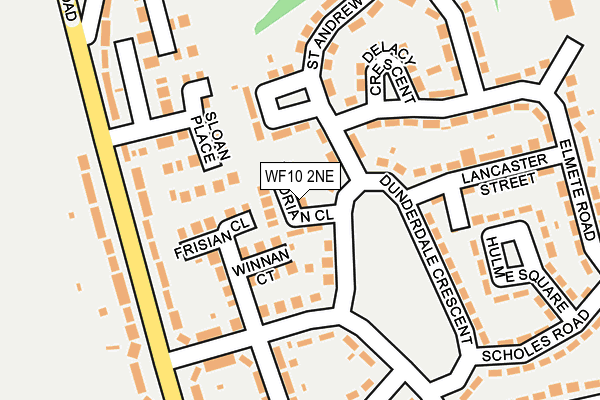 WF10 2NE map - OS OpenMap – Local (Ordnance Survey)