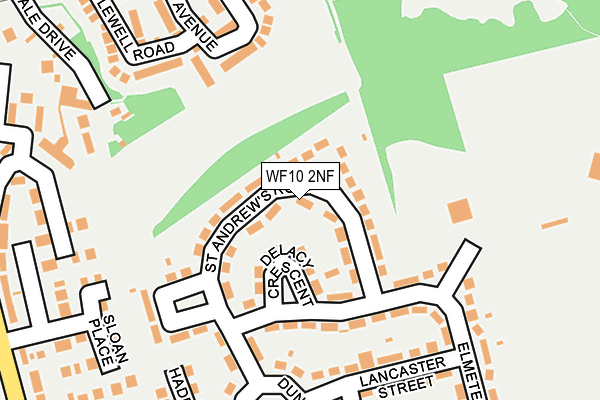 WF10 2NF map - OS OpenMap – Local (Ordnance Survey)