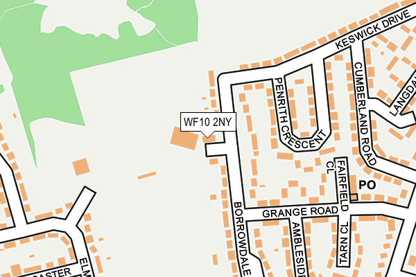 WF10 2NY map - OS OpenMap – Local (Ordnance Survey)