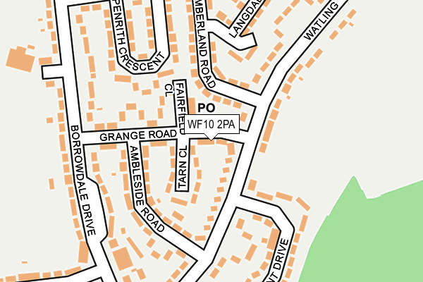 WF10 2PA map - OS OpenMap – Local (Ordnance Survey)