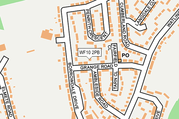 WF10 2PB map - OS OpenMap – Local (Ordnance Survey)