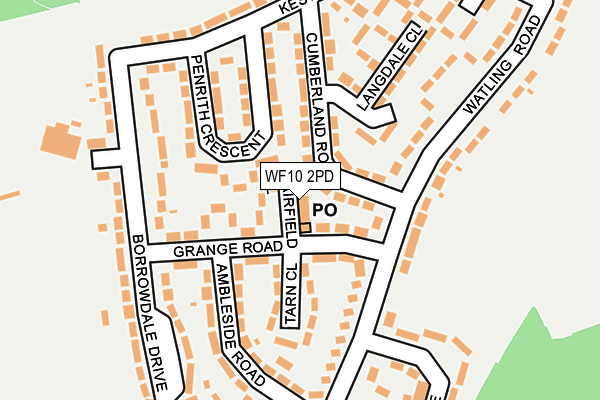 WF10 2PD map - OS OpenMap – Local (Ordnance Survey)