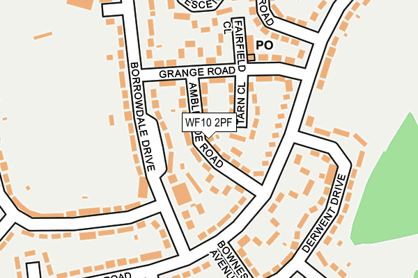 WF10 2PF map - OS OpenMap – Local (Ordnance Survey)