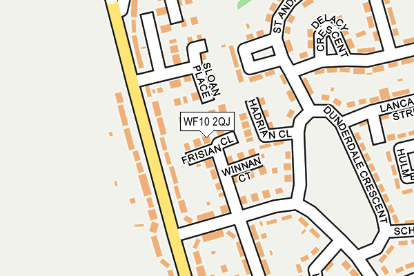 WF10 2QJ map - OS OpenMap – Local (Ordnance Survey)