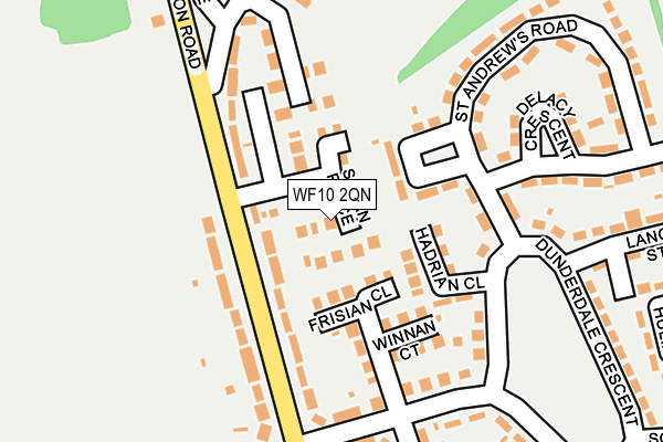 WF10 2QN map - OS OpenMap – Local (Ordnance Survey)
